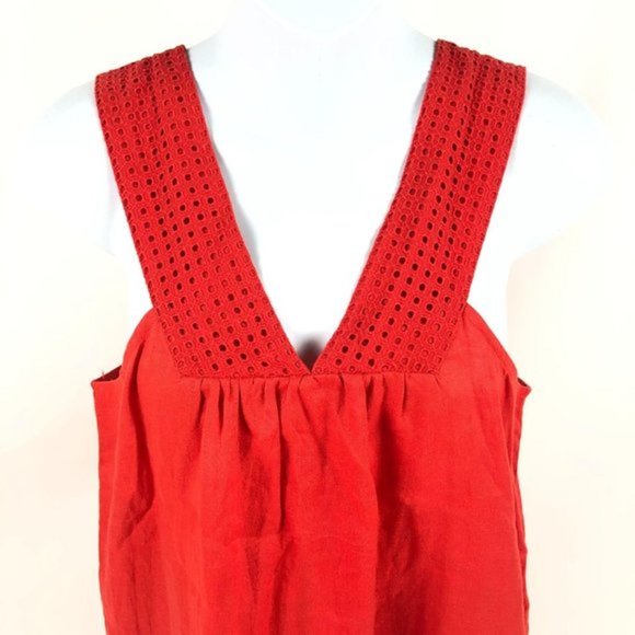 NWT $65 J. Crew Linen Lace Shell Sleeveless Top - Picture 2 of 10